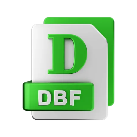 DBF File  3D Illustration