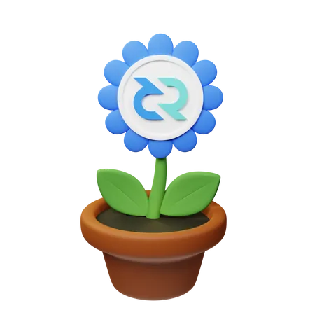 Dcr Crypto Plant Pot  3D Icon