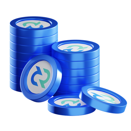 Piles de pièces de monnaie dcr  3D Icon