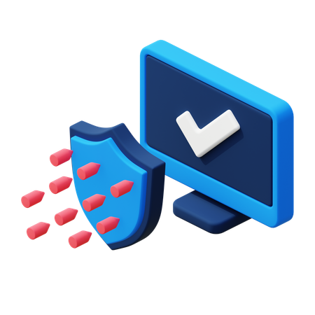 DDoS攻撃防止  3D Icon