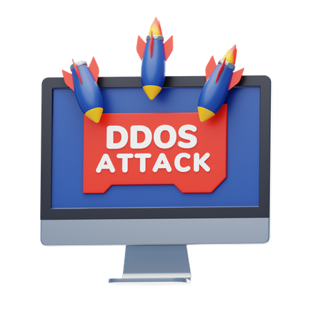 DDOS-Angriff  3D Icon