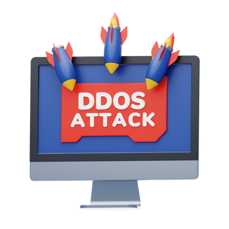 Ataque DDOS  3D Icon