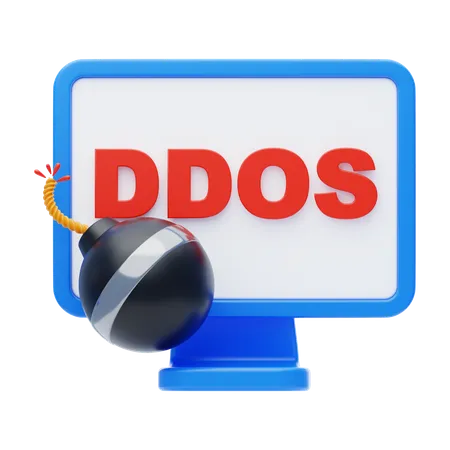 Ddos Attack 3 D Icon D Dos Attack On Computer Laptop 3 D Icon 3D Icon