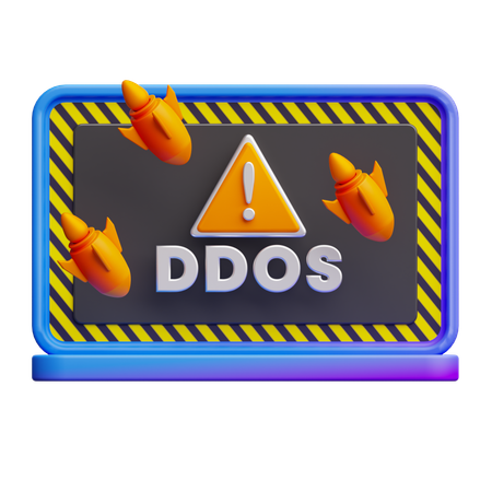 DDOS Attack  3D Icon