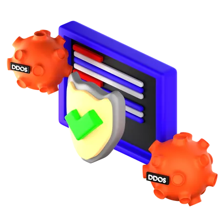 Ddos Protection  3D Icon