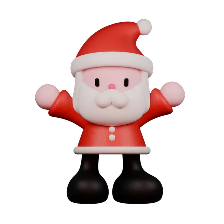 Papá Noel de pie  3D Icon