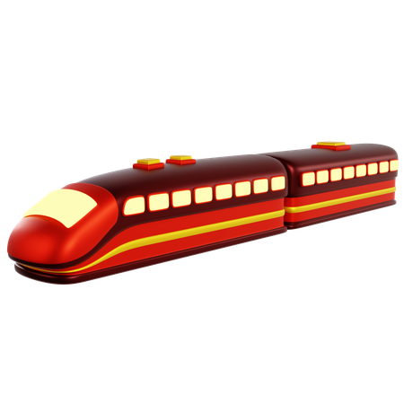 De um trem rápido  3D Icon