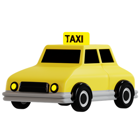 De un coche taxi  3D Icon