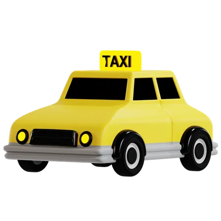 De un coche taxi  3D Icon