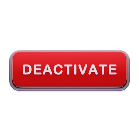 Deactivate button  3D Icon