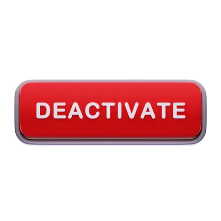 Deactivate button  3D Icon