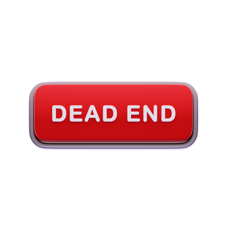 Dead end button  3D Icon