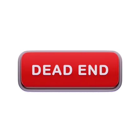 Dead end button  3D Icon