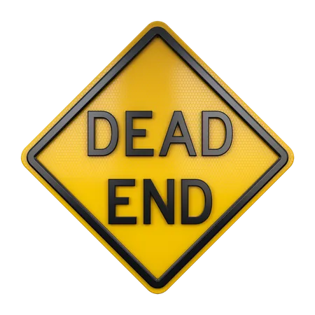 Dead End Sign  3D Icon