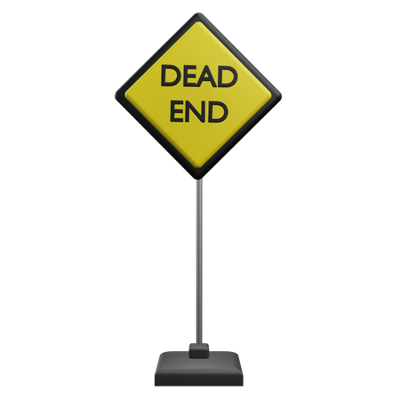 Dead End Sign  3D Icon