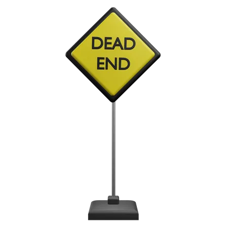 Dead End Sign  3D Icon
