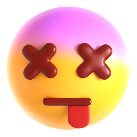 Dead Face Emoji  3D Icon