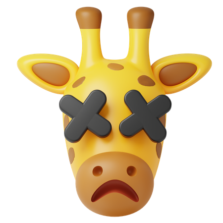 Dead Face Giraffe  3D Icon