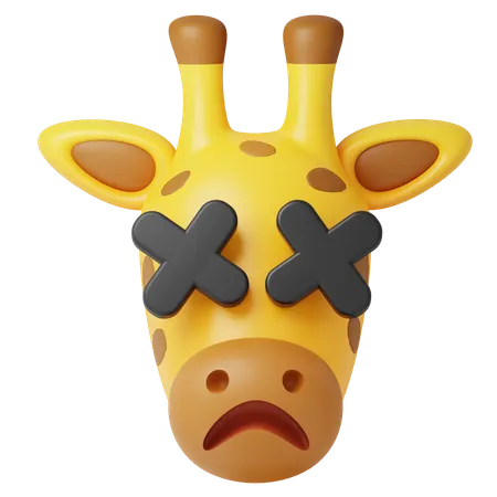 Dead Face Giraffe  3D Icon