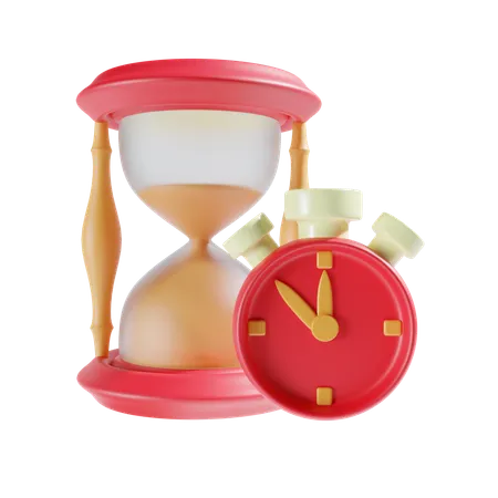 Clock And Timer 3D Icon