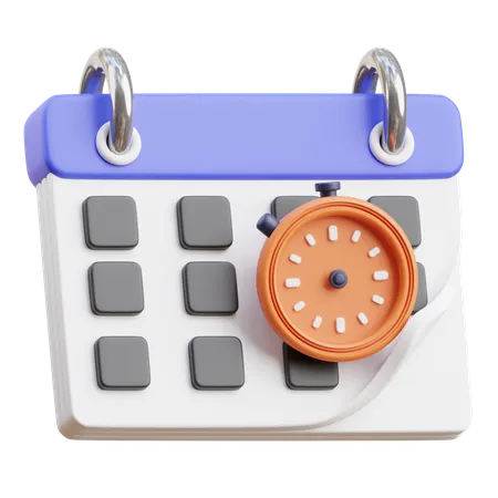 Business Deadline Calendar 3D Icon