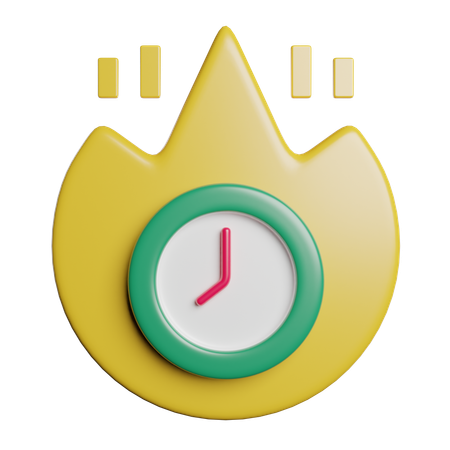 마감 시간  3D Icon