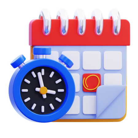 締め切り  3D Icon