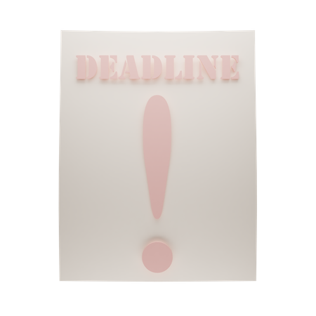 Deadline Alert  3D Icon