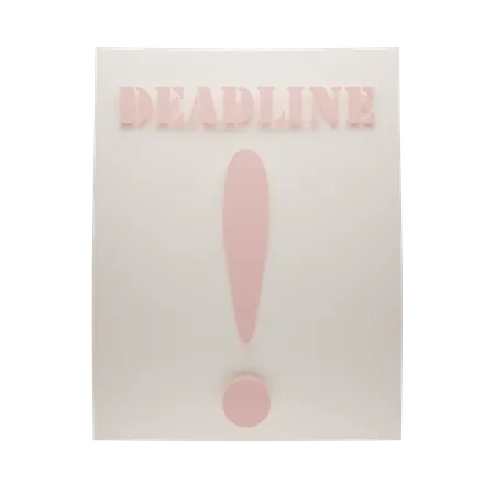 Deadline Alert  3D Icon
