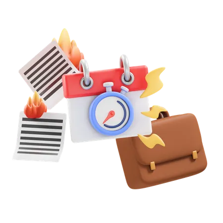 Deadline Management  3D Icon