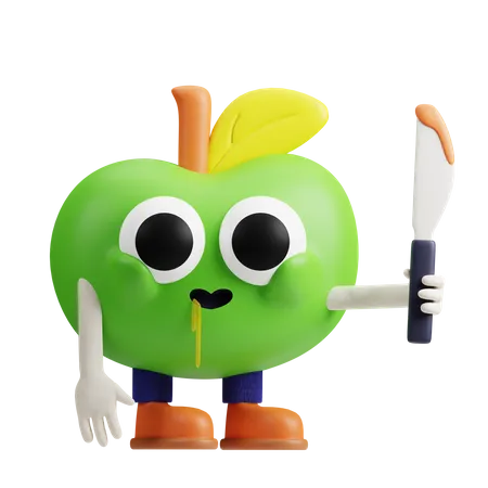 Deadly Apple  3D Illustration