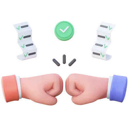 Deal done hand gesture  3D Icon