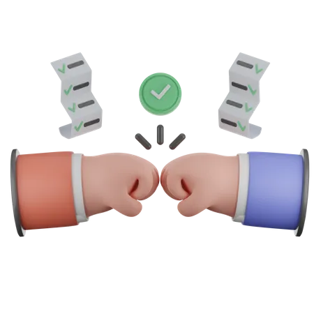 Deal done hand gesture 3D Icon