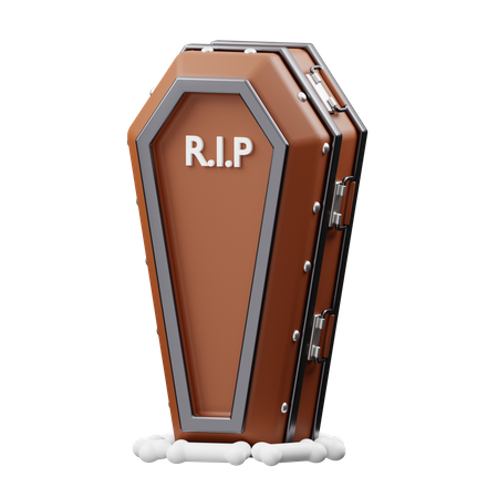 Death Coffin 3D Illustration