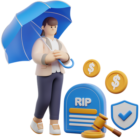 Death Insurance  3D Icon