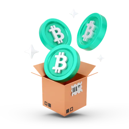 Déballer Bitcoin  3D Icon