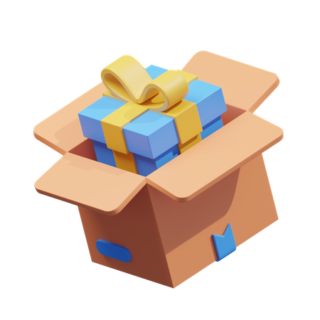 Cadeau de déballage  3D Icon