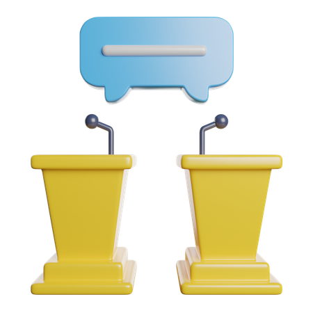Debate  3D Icon