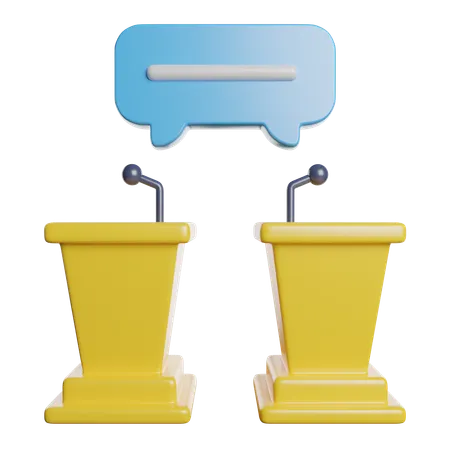Debate  3D Icon