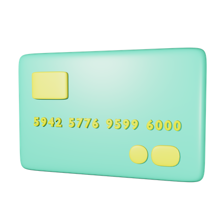 Debit card 3D Illustration