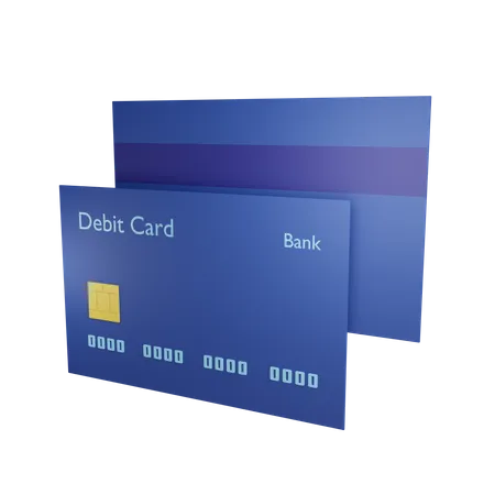 3 D Debit Card Object 3D Illustration
