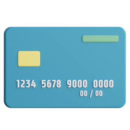 3 D Payment Card Illustration With Transparent Background 3D Icon
