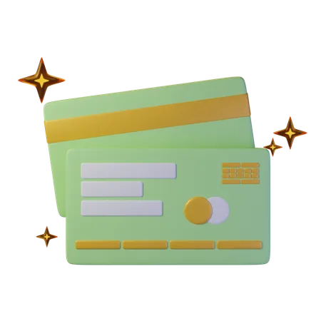 Debit Card Items With An Yellow Theme Isolated On Alpha Background 3 D Illustration High Resolution 3D Icon