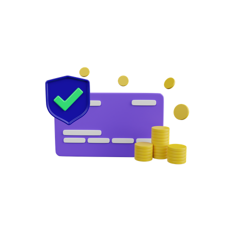 Debit Card Secure  3D Icon