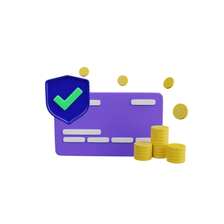 Debit Card Secure  3D Icon