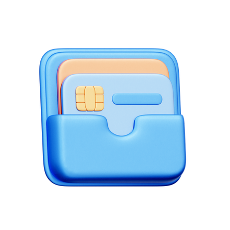 Debit Card Wallet  3D Icon