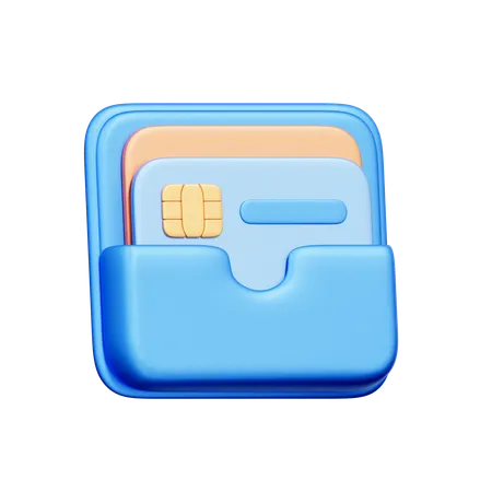 Debit Card Wallet  3D Icon