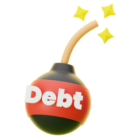 DEBT  3D Icon
