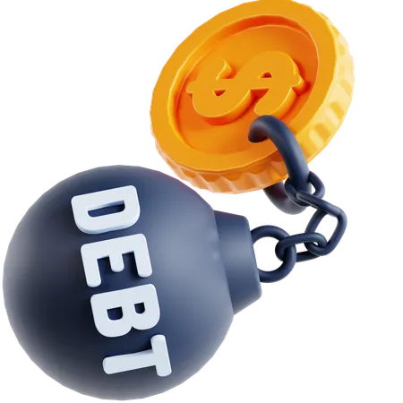 Debt 3 D Illustration 3D Icon
