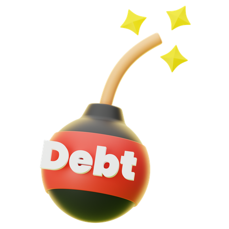 DEBT  3D Icon